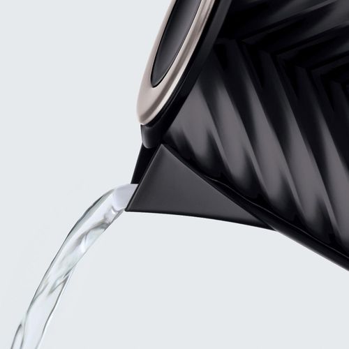 Russell Hobbs Textured Electric Kettle, Textured Fast Boil Energy Efficient Cordless Kettle With Perfect Pour, 1.7 Litre, 3000 Watts, 910g Black