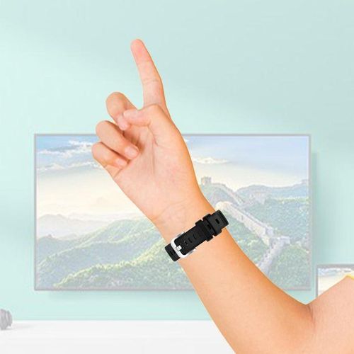 Portable Adjustable Soft Silicone Children Watch Band-Black