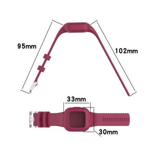 Portable Adjustable Soft Silicone Children Watch Band-Black