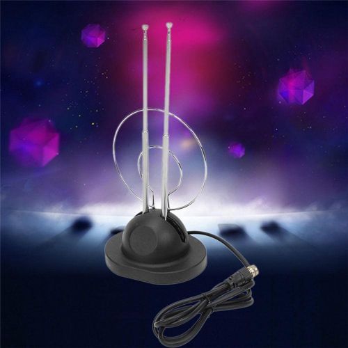 AUGUSTINE Portable Indoor Antenna Convenient Rabbit Ear Antenna TV Antenna Universal Mini HD Digital Receiver HDTV Receive Strong Signal TV Aerial/Multicolor