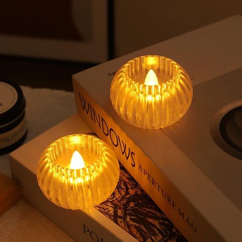 Genetic Elegant Lifestyle Unqiue LED Diya Light Showpiece Candle For Diwali Pooja Christmas Valentine Home Plastic Table Diya Set