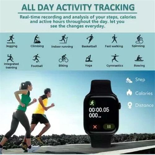 1.44 Inch Black Smart Watch T500 Men Ladies Watch For IOS Android