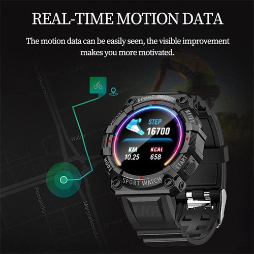 Full touch smart watch heart rate and blood pressure monitor smart clock push weather