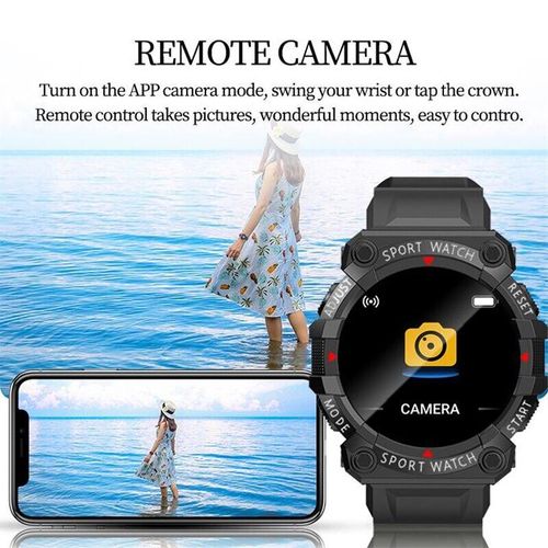 Full touch smart watch heart rate and blood pressure monitor smart clock push weather
