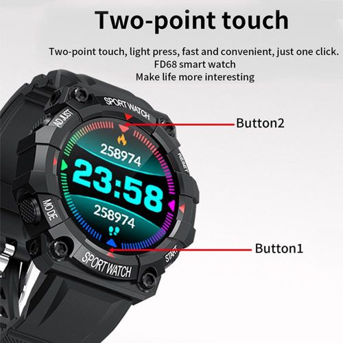 Full touch smart watch heart rate and blood pressure monitor smart clock push weather