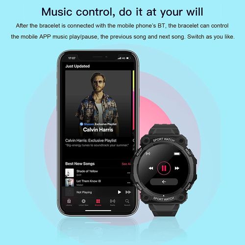 Full touch smart watch heart rate and blood pressure monitor smart clock push weather