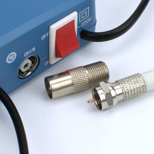 LANFY 2pcs Adaptor TV F To RF male Connector 9.5mm Aerial F Female RF Coax PAL Antenna Plug Converter/Multicolor