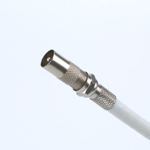 LANFY 2pcs Adaptor TV F To RF male Connector 9.5mm Aerial F Female RF Coax PAL Antenna Plug Converter/Multicolor
