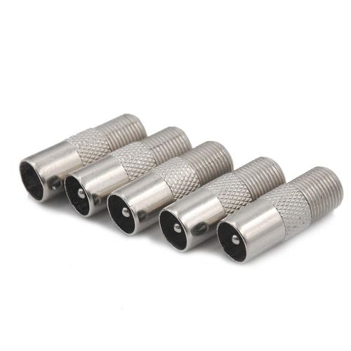 LANFY 2pcs Adaptor TV F To RF male Connector 9.5mm Aerial F Female RF Coax PAL Antenna Plug Converter/Multicolor