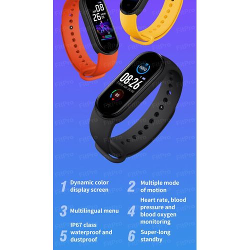 WOKAI Men BT Bluetooth SmartBand Sport Fit Healthy Monitor Android iOS Women Smart Bracelet Watch for xiaomi mi