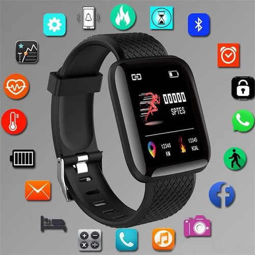 Ladies Black Smart Watch 116plus Bluetooth Sports Watch
