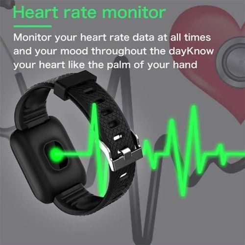 Ladies Black Smart Watch 116plus Bluetooth Sports Watch