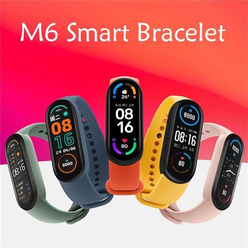 M6 Black Smart Bracelet Men Women Waterproof Bracelet for Ios Android