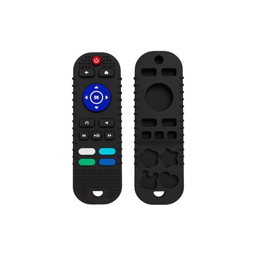 Silicone Sleeve Baby Chew Toys Remote Control Shape Teething Toys for Boys & Girls Early Education