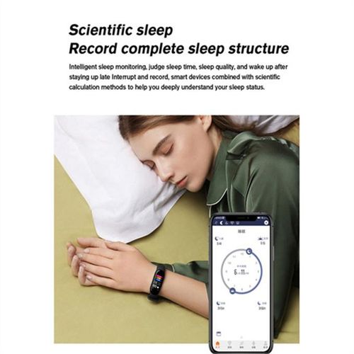 M6 Black Smart Bracelet Men Women Waterproof Bracelet for Ios Android
