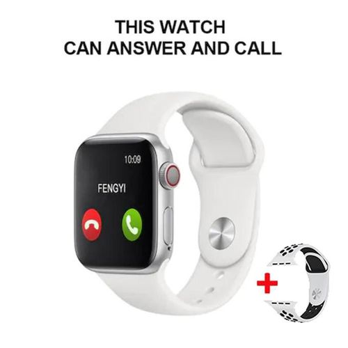 Ladies White Dual Strap Smart Watch T55 Bluetooth Health Watch