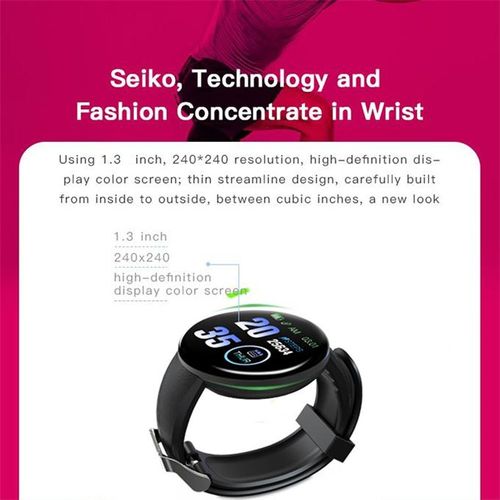 D18 1.44-inch sports smart watch round screen smart bracelet heart rate blood pressure sleep monitor
