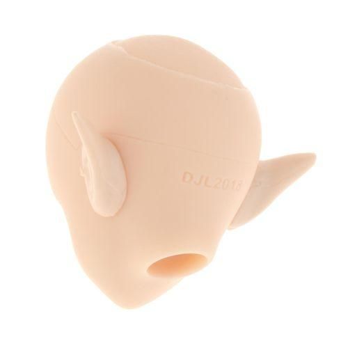1:6 Scale Nude Doll Head Normal Skin DIY Female Elf Ears