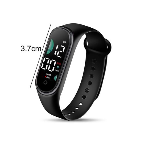 Kids Electronic Watch Sports Waterproof Large Font-Black