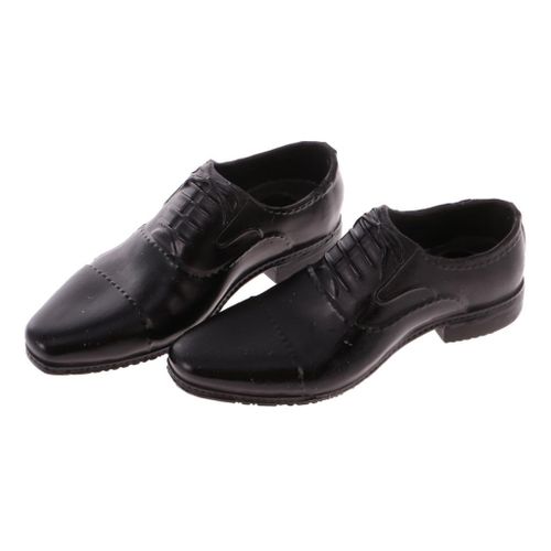 1/6 Scale Black Lace Men Shoes For 12