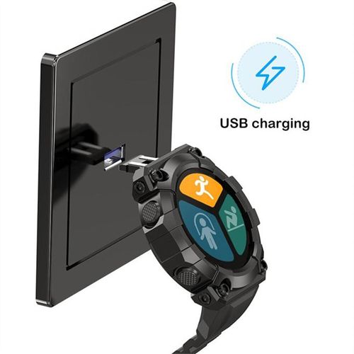 Black FD68 Smart Life Waterproof Watch for iOS Android