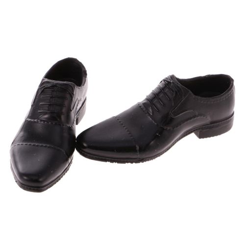 1/6 Scale Black Lace Men Shoes For 12
