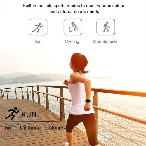 Black FD68 Smart Life Waterproof Watch for iOS Android