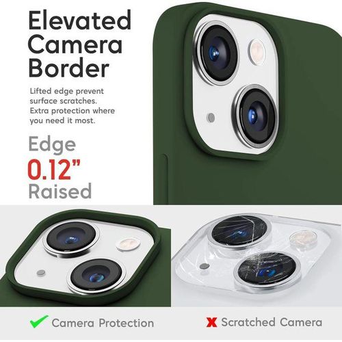 Apple Silicone Phone Case For Iphone 11 12 13 14 15 Pro Max X Xs Max Shockproof Case Cover-Green..