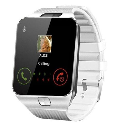 Ladies White Smart Watch DZ09 Bluetooth Waterproof Watch