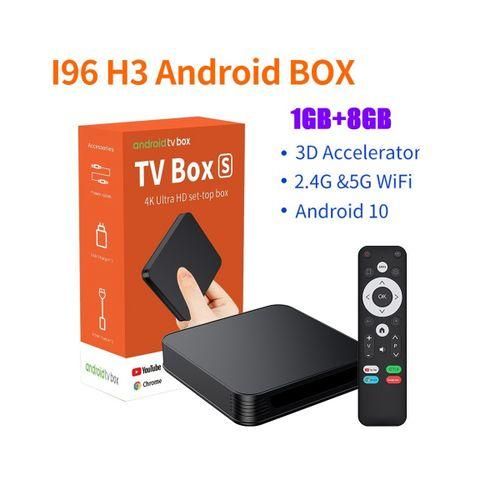 915 Generation I96 H3 TV Box 1GB8GB IK316 4K Android 10.0 Smart TV Box 2.4G 5G WiFi Media Player Set Top Box UK Plug