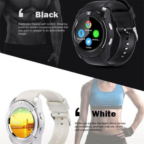 Ladies Red Smart Watch V8 Bluetooth Fashion Watch