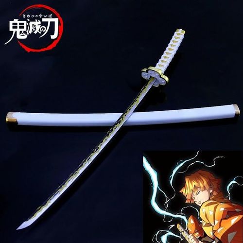 Demon Slayer Agatsuma Zenitsu Nichirin Anime The Demon Slayer Corps Katana Keychain Model Kids Toy