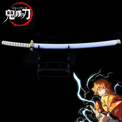 Demon Slayer Agatsuma Zenitsu Nichirin Anime The Demon Slayer Corps Katana Keychain Model Kids Toy