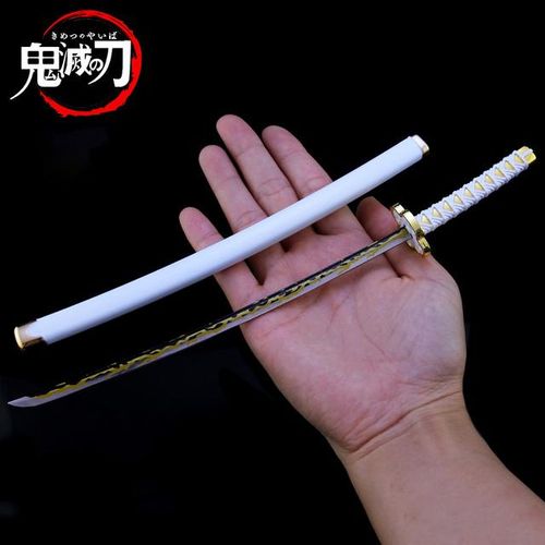 Demon Slayer Agatsuma Zenitsu Nichirin Anime The Demon Slayer Corps Katana Keychain Model Kids Toy
