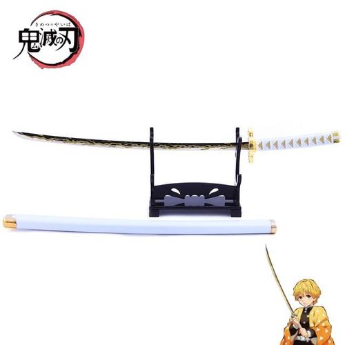 Demon Slayer Agatsuma Zenitsu Nichirin Anime The Demon Slayer Corps Katana Keychain Model Kids Toy
