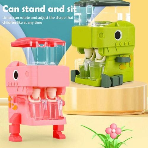 Children Dual Water Dispenser Pretend Play Toys Mini Simulation Kitchen Set Juice Cooler Lifelike Toy For Kids