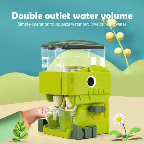 Children Dual Water Dispenser Pretend Play Toys Mini Simulation Kitchen Set Juice Cooler Lifelike Toy For Kids
