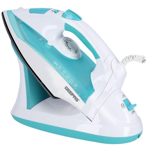 Geepas Cordless/Corded Steam Iron Wet and Dry Steam Iron Box Handy Design with Powerful Burst Steam,Anti-Drip Function-Multi