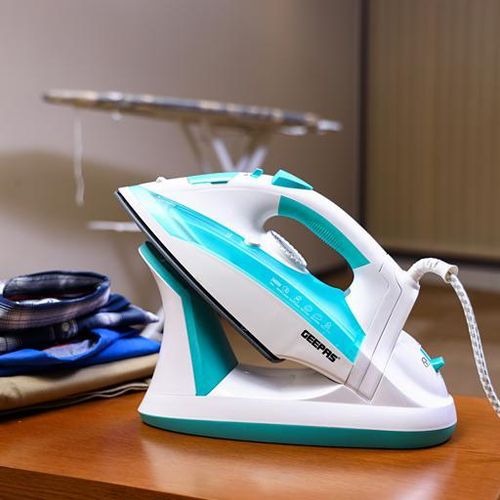 Geepas Cordless/Corded Steam Iron Wet and Dry Steam Iron Box Handy Design with Powerful Burst Steam,Anti-Drip Function-Multi