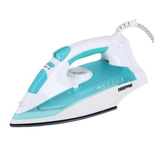 Geepas Cordless/Corded Steam Iron Wet and Dry Steam Iron Box Handy Design with Powerful Burst Steam,Anti-Drip Function-Multi