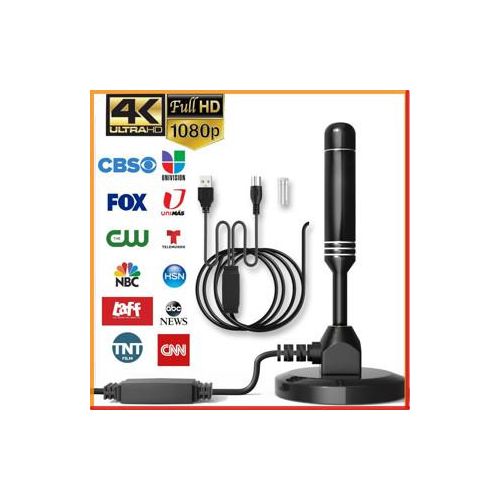 HOG Digital Tv Antenna Hdtv With Amplifier 3600 Mile Range Indoor Outdoor Amplified Antenna With Magnetic Base