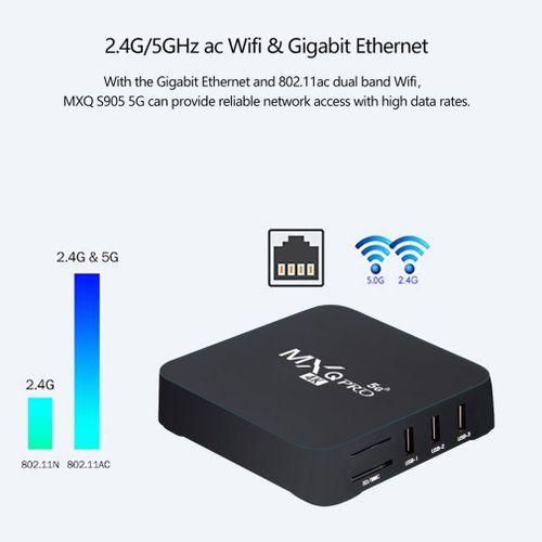 MXQPRO5G 4K Network Player Settop Box Home Remote  Ontrol Box Smart Mediabla K1G8G