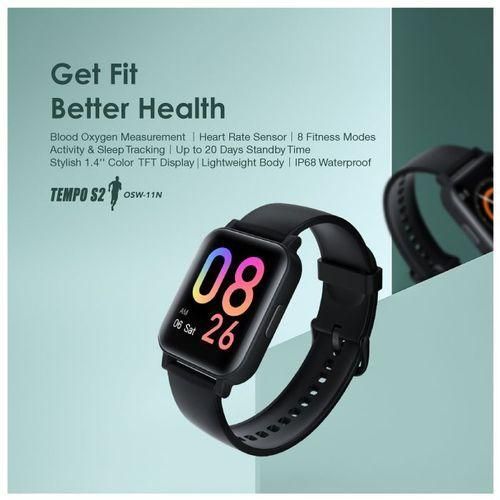 Oraimo OSW-18n Tempo S IP67 Waterproof Smart Watch - Black