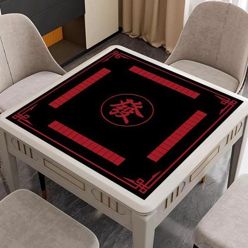 Chinese Tablecloth Noise Reduction Mahjong Table Mat for Domino Mah Jongg Games Anti-slip Square Cover for