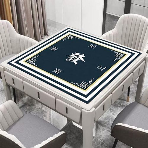 Chinese Tablecloth Noise Reduction Mahjong Table Mat for Domino Mah Jongg Games Anti-slip Square Cover for