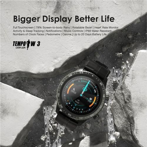 Oraimo Tempo W3 osw-22n Smart Watch - Black