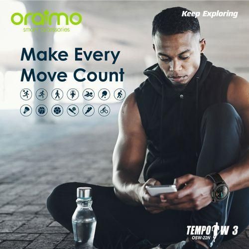 Oraimo Tempo W3 osw-22n Smart Watch - Black
