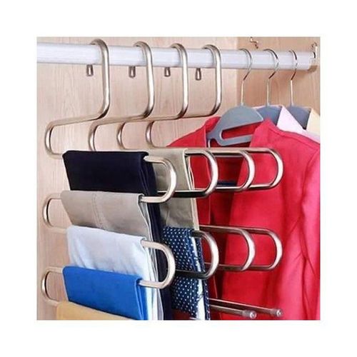 5 Layers Stainless Steel Storage Rack Clothes Hangers