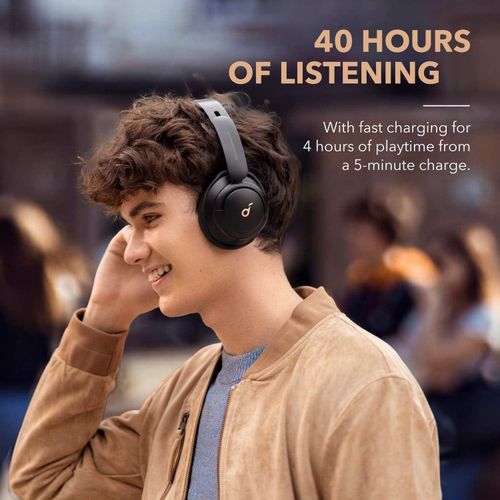 Anker   Q30 Hybrid Active Noise Cancelling Headphones with Multiple Modes, Hi-Res Sound, Custom EQ via App, 40H Playtime, Comfortable Fit, Bluetooth Headphones, Multipoint Connection