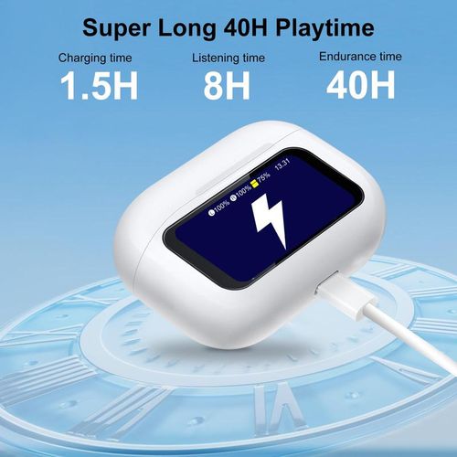 LCD Touchscreen wireless/bluetooth noise cancelling earpods